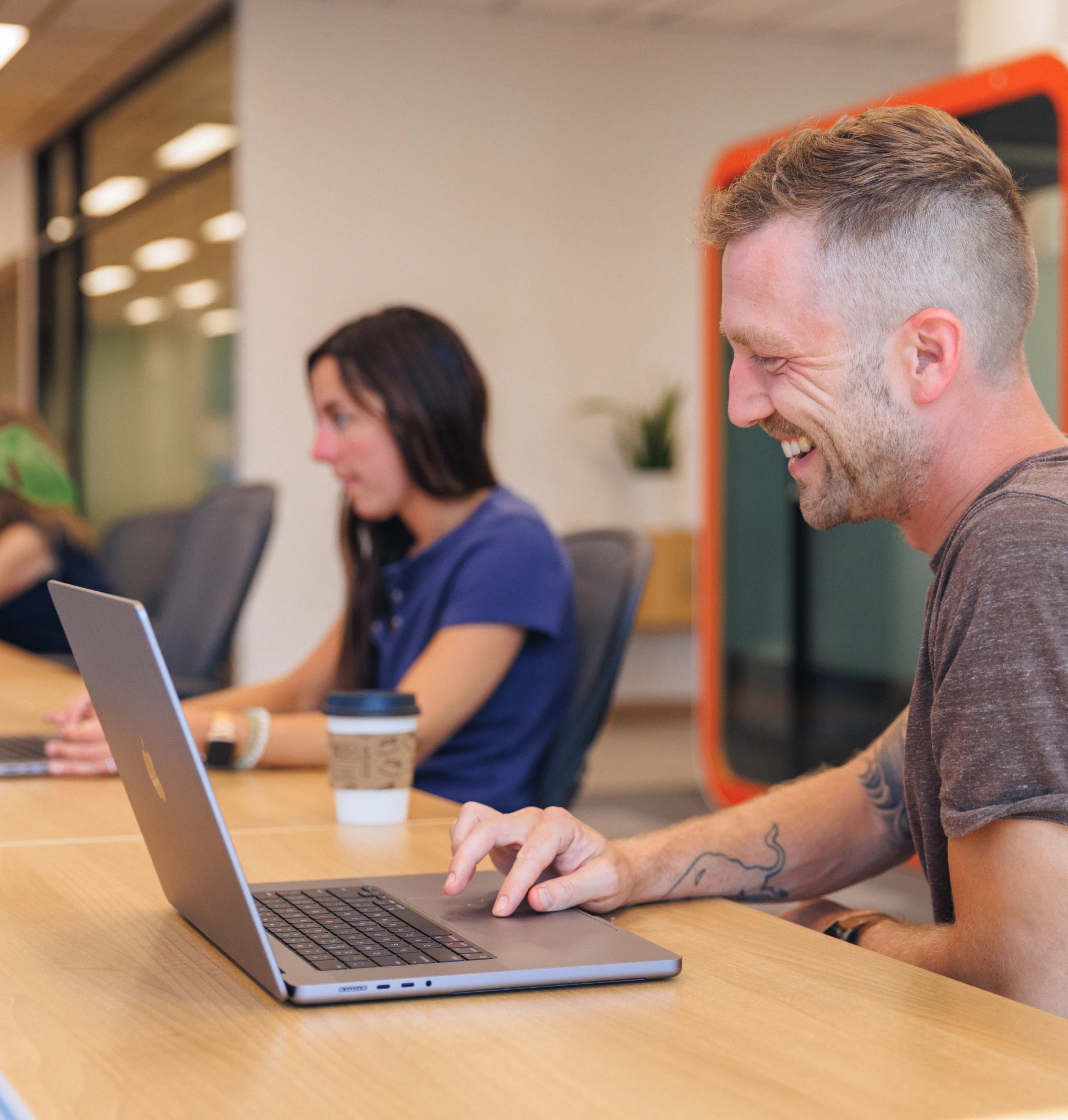 Caldera team member working together